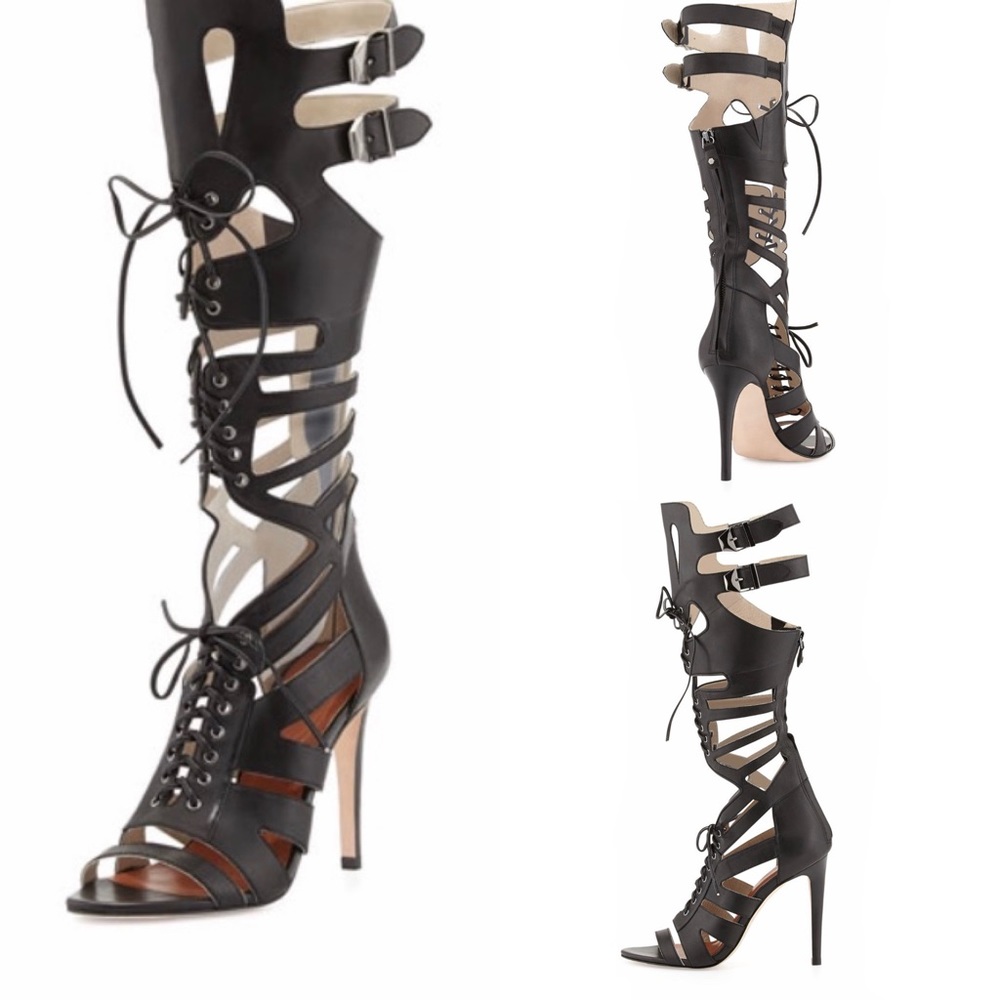 Rita Runway Gladiator Sandal, Black